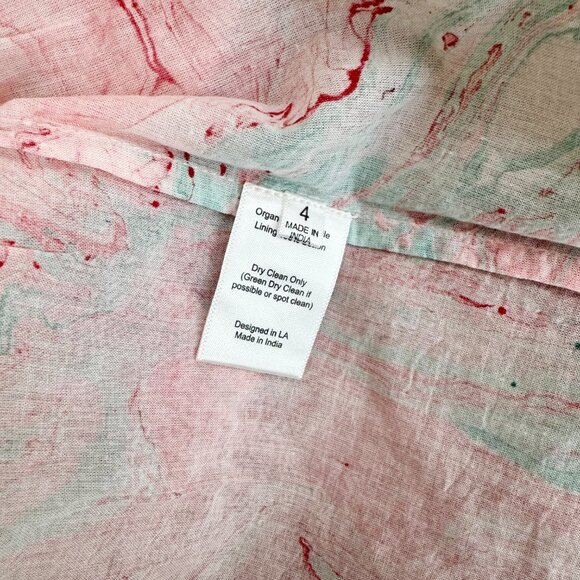 NWT - St Roche Rowen Dress Pink Marbled Midi 2, 4, 6, Organic Cotton - Picture 7 of 10
